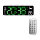 thumbnail image 1 of Reloj De Pared LED, Moderno, Ligero, Digital, Para Mesita De Noche, Hogar, Interior, Negro Y Verde, 1 of 3