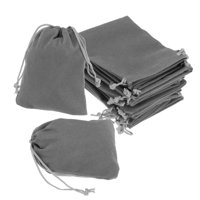 Bolsa De Terciopelo Uxcell Gris 4 X 4.7 Pulgadas Set 20 Piezas