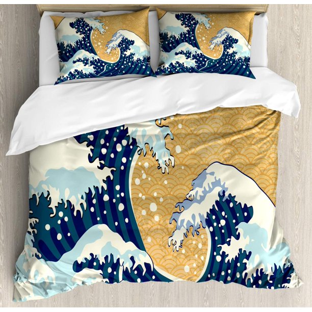 Indie Duvet Cover Set Group of Funky Monsters Society Different Expressions Abstract Groovy Doodle Style Decorative 3 Piece Bedding Set