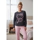 thumbnail image 1 of Pijama Micropolar Mujer Hello Kitty gris oscuro L, 1 of 7