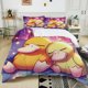 thumbnail image 1 of Ctue Pokémon Psyduck Printed Bedding Set 3PC 1 Duvet Cover 2 Pillowcases Adult and Children Warm Soft Bedding Set Luxury Gift Bed Sheets, 1 of 5