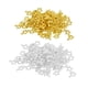 thumbnail image 1 of 200 piezas ahueca hacia fuera los encantos de la fiesta de Navidad de la estrella granos de DIY oro y blanco, 1 of 6