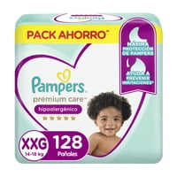 Pañales Pampers Premium Care Talla Xxg Con 128 U De 14 A 18Kg