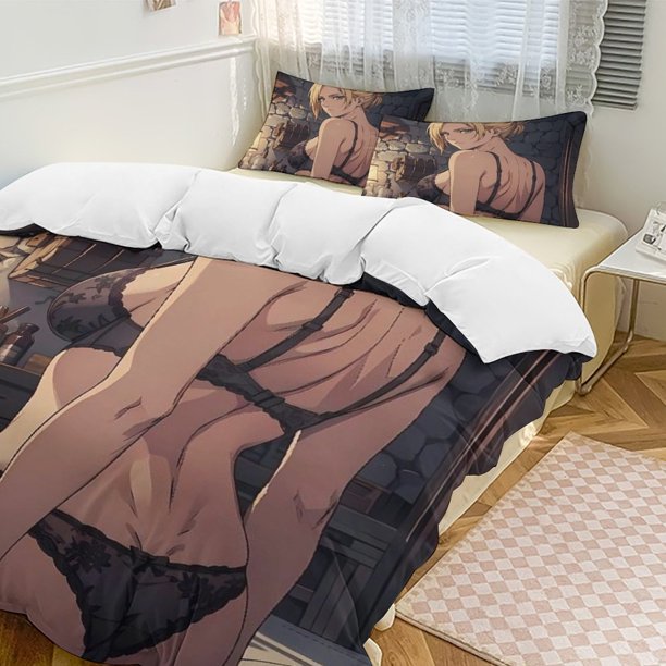 Attack on Titan Anime Home Bed 3-piece Set Classic Japanese Anime Polyester Wash Student Dormitory Set