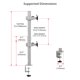 thumbnail image 4 of Soporte Vertical Dual para Monitores SIIG 33‑38" 12 kg, 4 of 9