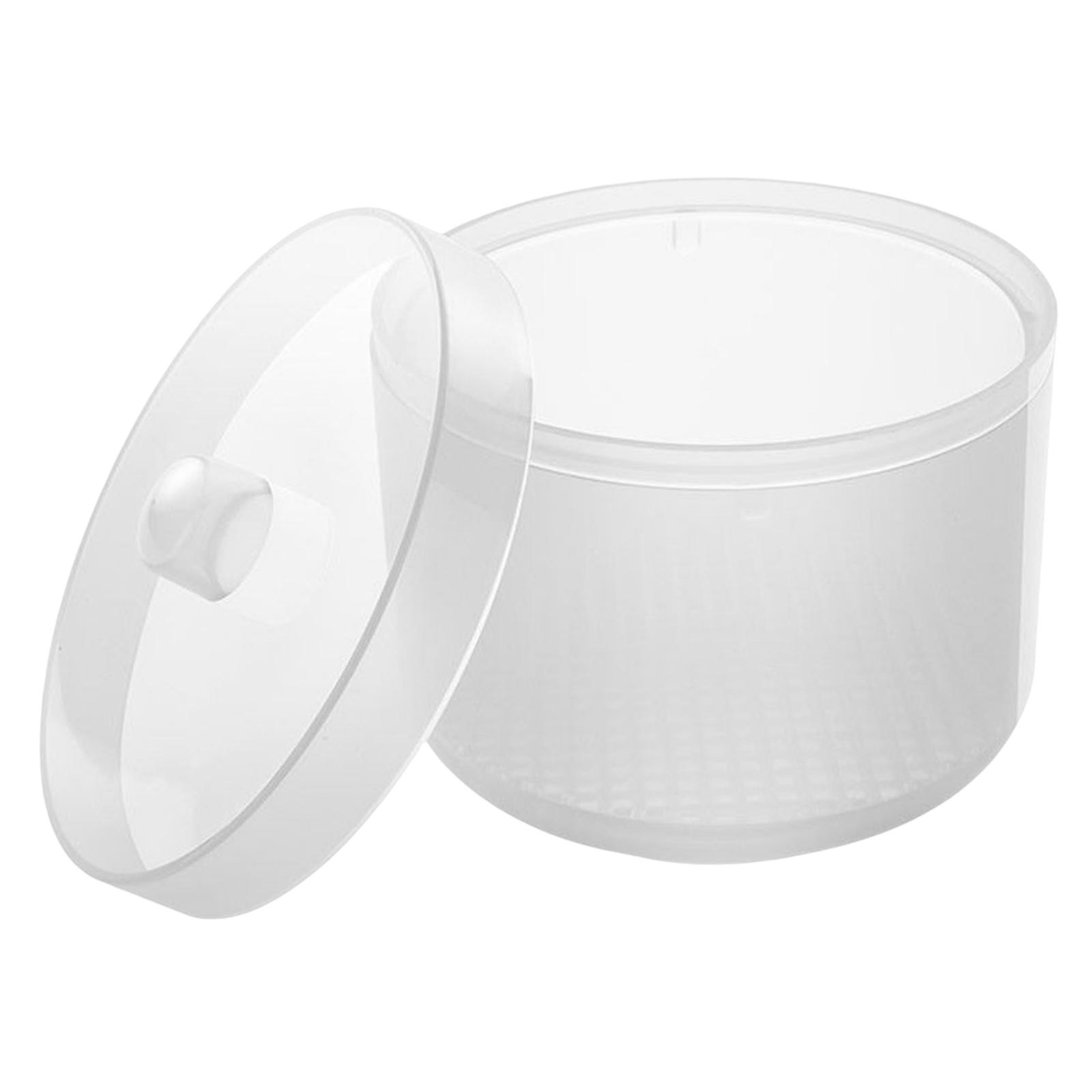 Magideal - Caja De Limpieza De Herramientas De Arte De Uñas Soak Soak Bowl Organizador De Herramientas De Maquillaje Equipo De Manicura Portátil De Alta Capacida Blanco