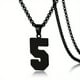 thumbnail image 1 of 1pc Stylish Stainless Steel Men's Athletes Number Pendant Necklace - Perfect for Baseball, Basketball, and Football Teams - Long Chain Necklace with Sports Number - Ideal Gift for Boys, 1 of 5