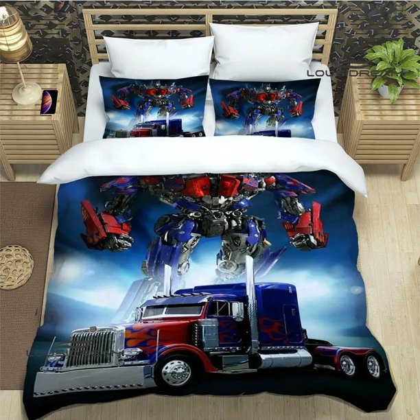 T-Transformers Cartoon printed Bedding Sets exquisite bed supplies set duvet cover bed comforter set bedding set luxuryBed Sheets