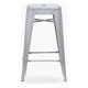 thumbnail image 3 of Taburete Piso Medio 67 cm Metal Plateado Estilo Industrial Apilable, 3 of 5