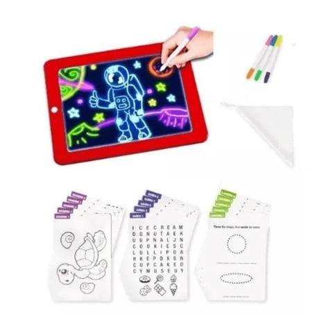 Génerico - Pizarra Mágica Deluxe De Colores Led Juegos Para Niñas Y Niños