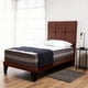 thumbnail image 1 of Cama Europea Valencia P + Respaldo Atenas 1 PL Felpa Chocolate, 1 of 6