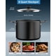 thumbnail image 2 of Antiadherente Stockpot Cook N Home de 8 litros con tapa de aluminio negro, 2 of 7