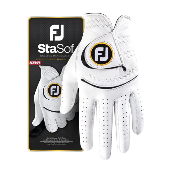 Guante de golf FootJoy StaSof para hombre, color blanco, talla ML, mano izquierda