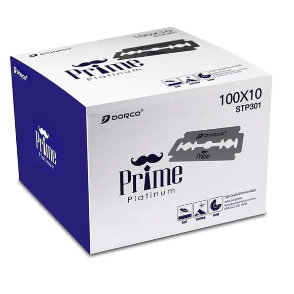 1000 Navajas Dorco para Afeitar Doble Filo Prime Platinum