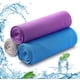 thumbnail image 1 of Toallas refrescantes de microfibra (paquete de 4) para aliviar el dolor de cuello, ideal para deportes, gimnasio, fitness, camping, ciclismo, senderismo, entrenamiento, golf, viajes (30 x 90 cm), 1 of 7