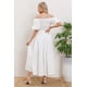 thumbnail image 3 of Vestido Largo Mujer Manga Globo Corta Cuello V 3345, 3 of 3