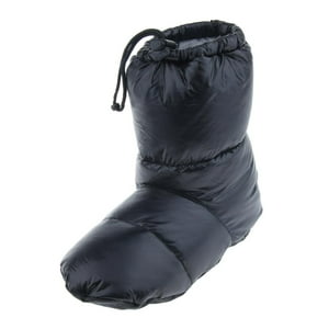 Genérico - Pantuflas De Ganso Blanco Abajo Invierno Warm Camping Tienda De Campaña Pie Botines Black M