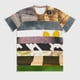 thumbnail image 3 of Camiseta de verano de manga corta con diseño de patchwork para hombre, 3 of 5