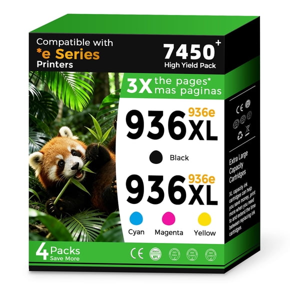 Paquete combinado de cartuchos de tinta Seecolor 936 936XL para HP OfficeJet