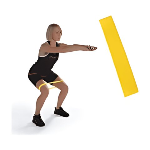 Dingli - Banda Elástica Cerrada Medium Color Amarillo Pa-K1E2