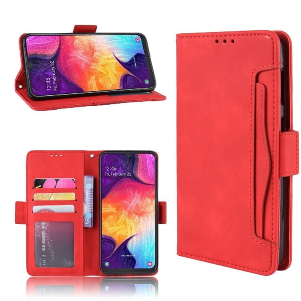 Funda Cartera Magnética para Samsung Galaxy A50- Tarjetero Desmontable, Cuero PU, Soporte