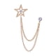 thumbnail image 1 of Broche De Estrella Para Cuello De Traje Para Hombre, Alfiler De Solapa, Insignia Duradera, Accesorio De Cadena Con Borlas, Aureate, 1 of 5