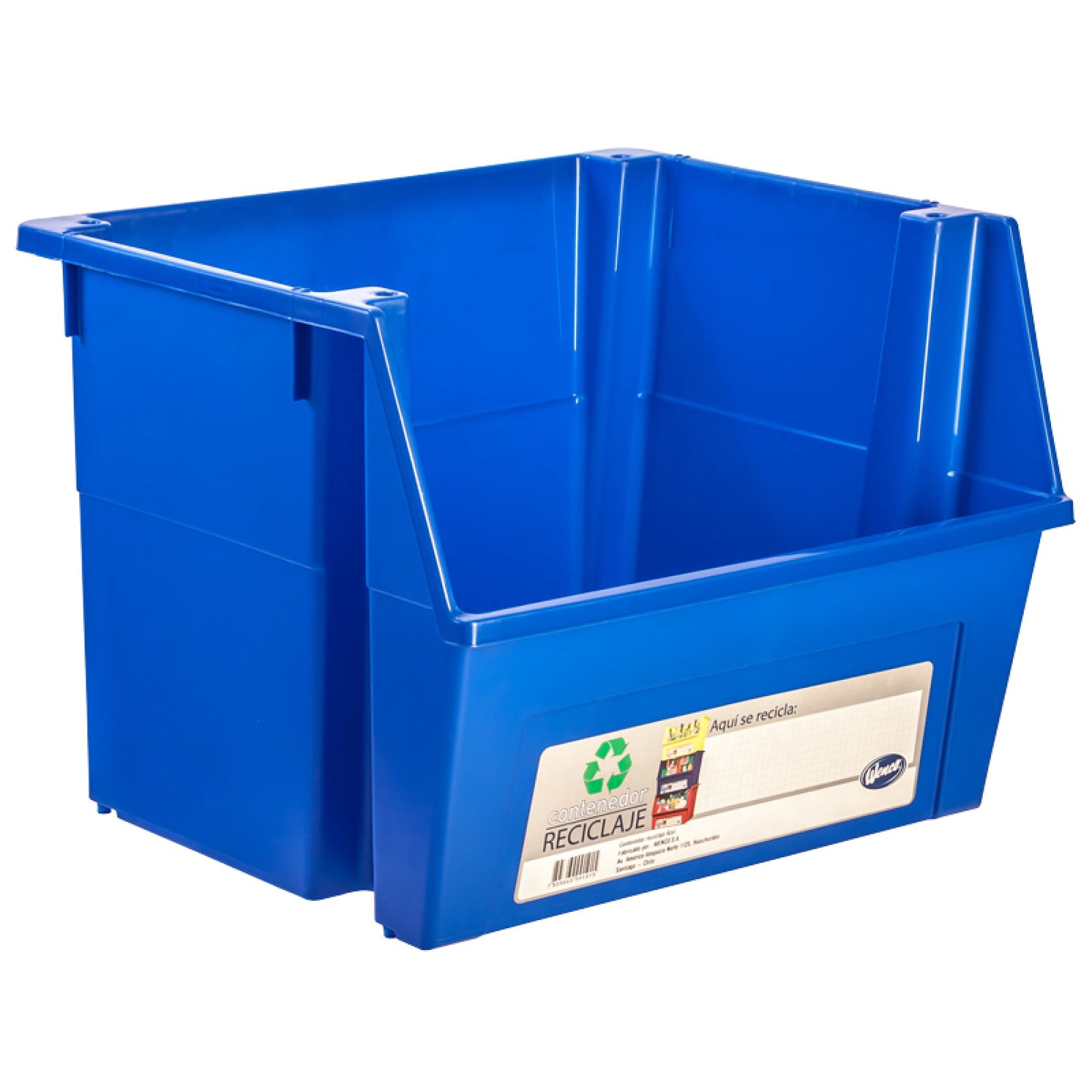 Contenedor De Reciclaje Azul Wenco