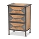 thumbnail image 1 of Mesa auxiliar Baxton Studio Laurel de metal gris envejecido y madera, 1 of 8