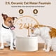thumbnail image 5 of Fuente de agua de cerámica para gatos DOOOB de 2,1 L con bomba y filtro, color blanco, 5 of 7