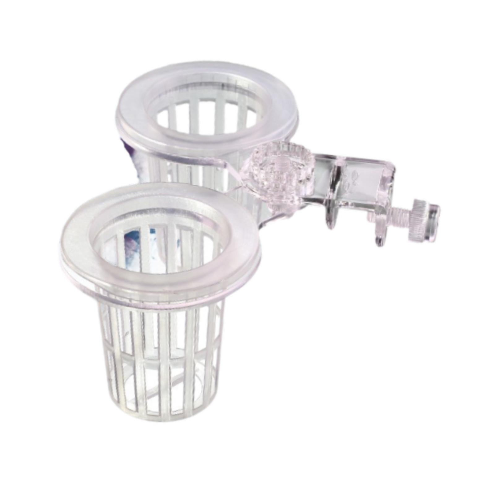 Magideal - Taza De Acuario, Macetero Para Pecera, Accesorio Transparente, Macetero Para Acuario, Taza Resistente Para Plantas Acuáticas, Pecera, Taza Para Planta Fijado