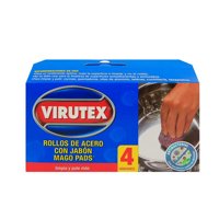 Rollos De Acero Mago Pads Con Jabón 4 Un Virutex