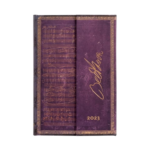 Paperblanks - Agenda 2023 Beethoven, Violin, Tapa Dura, Vista Semanal, Mini