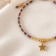 thumbnail image 2 of Pulsera Miyuki Ajustable en Tonos Tierra con Dije de Estrella Bañado en Oro – el amor que te sostien, 2 of 3