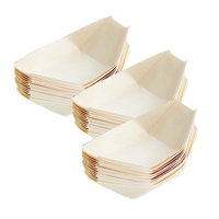 Magideal - 50 Bandejas De Madera Para Servir, Platos Desechables, Platos Para Quesos, Salchichas, Ensaladas, Aperitivos, Platos De Aperitivos Para Acción De Grac 85 Cm X 55 Cm