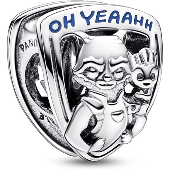 Charm Pandora Marvel Guardians of the Galaxy Rocket Raccoon & Groot Emblem