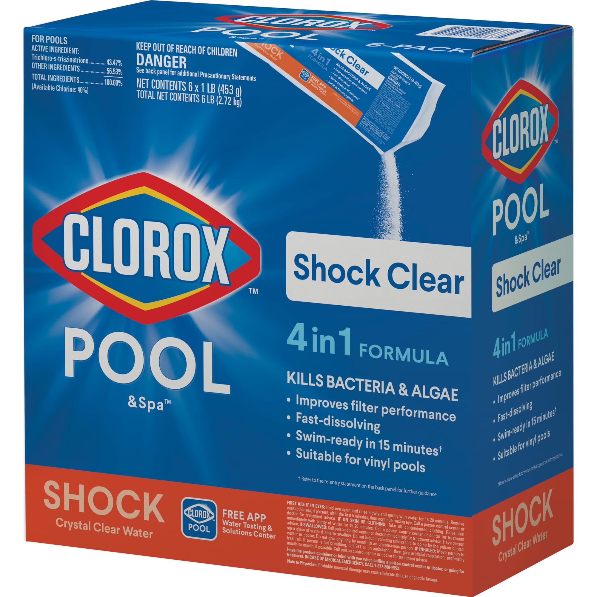 Shock Para Piscina Clorox Pool & Spa Shock Clear Paquete De 6