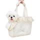 thumbnail image 2 of Portador de perros para perros pequeños Gato de conejo con diseño de encaje, bolsa de algodón, portador de perros de lado suave, portador de cachorros de viaje plegable (beige, 33 * 17 * 27, 2 of 3
