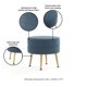 thumbnail image 4 of Ottoman Manhattan Comfort Bailey redondo azul con patas doradas, 4 of 7