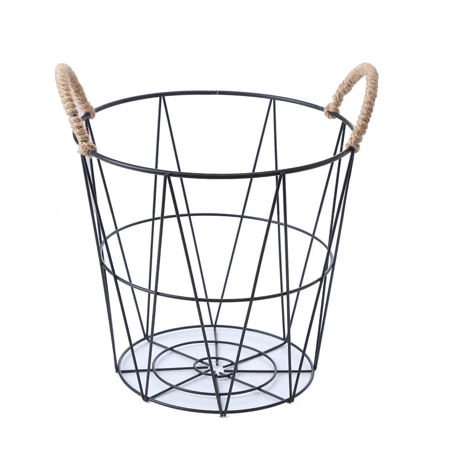 Concepts Life - Canasto Multiuso De Metal Color Negro 30x27 Cm