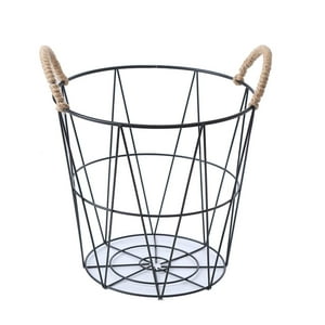 Concepts Life - Canasto Multiuso De Metal Color Negro 30X27 Cm