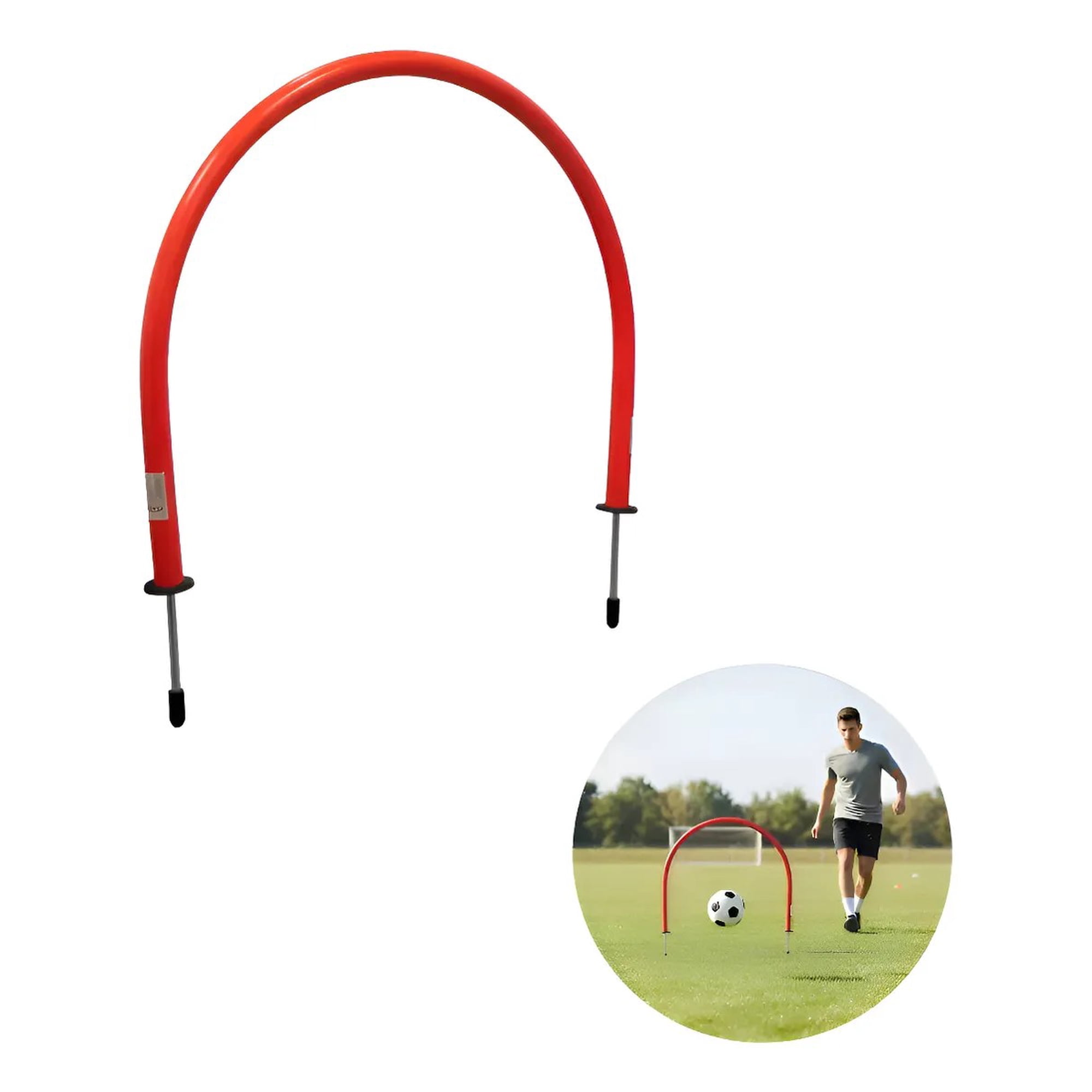 Linea Sport - 2 Mini Arco De Fútbol Naranja Con Estaca Para Entrenamiento