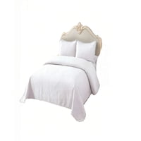 Genérico - Cubrecama De Verano Quilt 1 5 Plazas Con Pompon Color Blanco