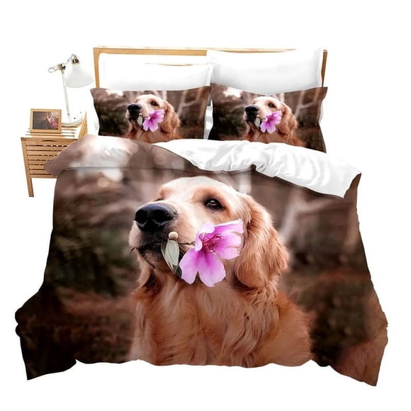 x813 Bed SheetsEnglish Bulldog Duvet Cover Sad and Tired Bulldog European Pure Breed Animal Room Home Decorative Piece Bedding for Kid Women 3-Piece Bedding Set (1 Duvet Cover + 2 Pillow Shams) nj813