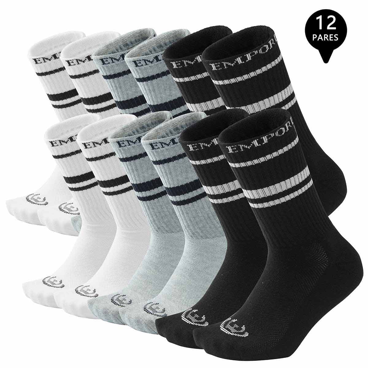 Giovacchino - Pack De 12 Calcetines Largos Deportivos Hombre