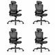 thumbnail image 1 of Silla de Oficina Marsail Ergonómica de Malla (Pack de 4), 1 of 7