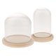 thumbnail image 3 of 2 Piezas De Cúpula De Vidrio Con Base De Madera Cloche Glass Cover Display Bell Jars, 3 of 5