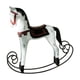 thumbnail image 4 of Figura De Caballo Mecedor De Madera, Estatua De Caballo Mecedor Para Jardín, Sala De Estar, Decoración Del Hogar, Rojo Y Blanco, 4 of 5