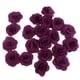 thumbnail image 5 of 20 piezas de seda rosa cabeza de la flor bud diy artesanía decoración de la boda púrpura oscuro, 5 of 5