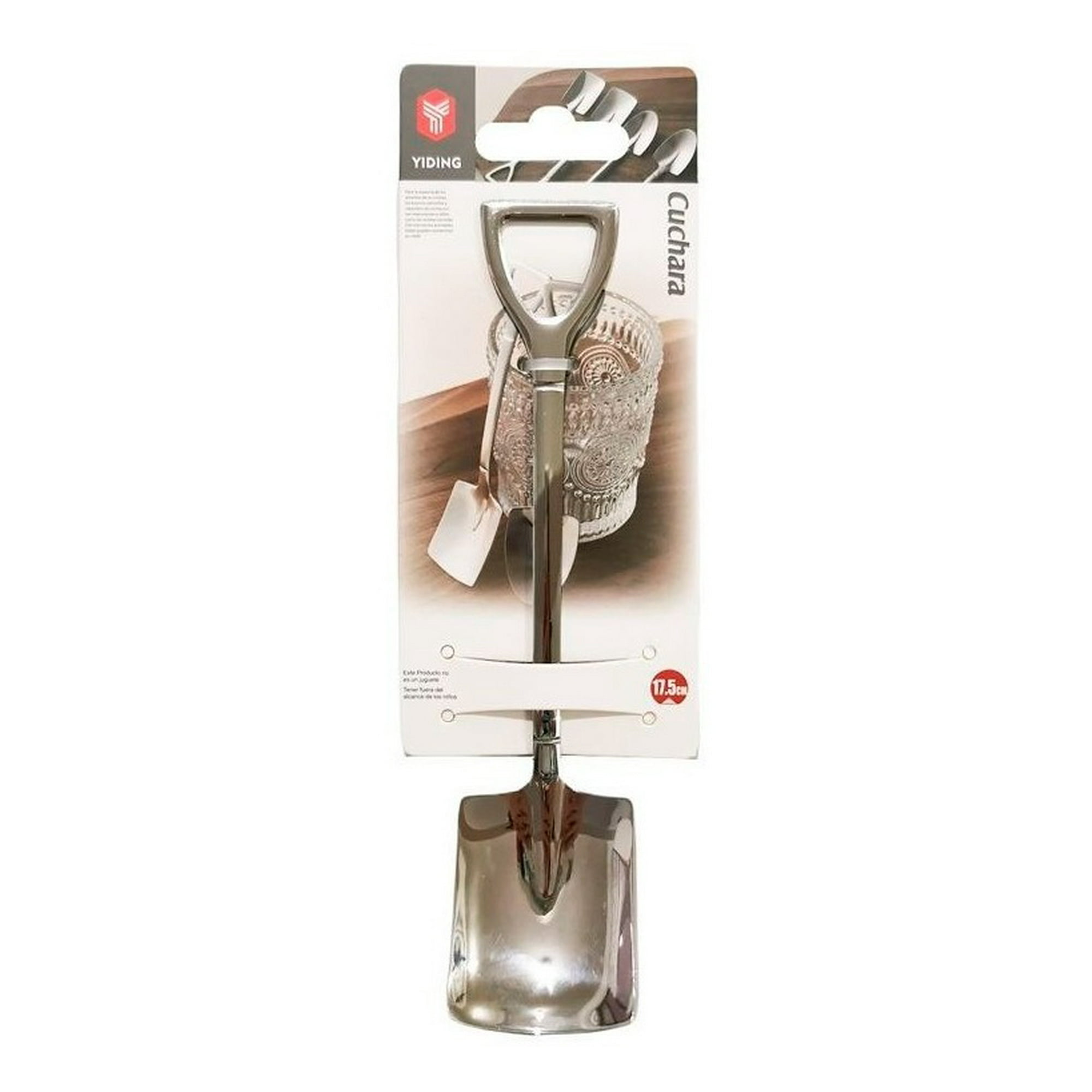 Genérico - Cuchara Pala Plana De Acero 17.5cm