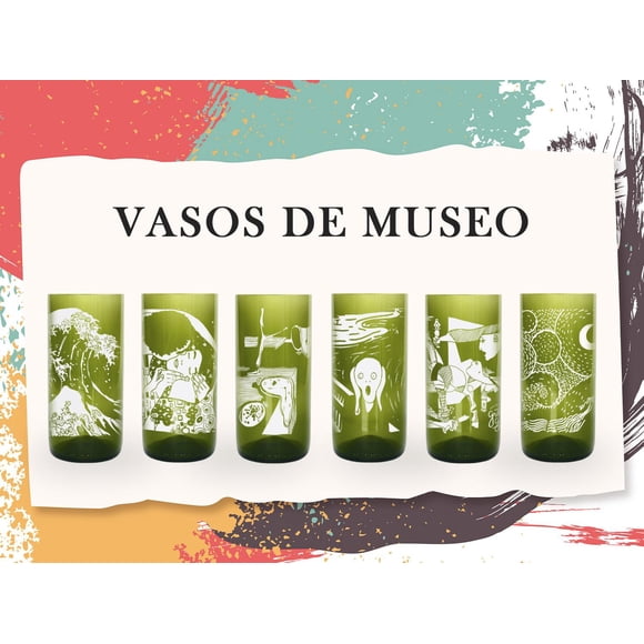 Vasos De Museo 6 Pack 500ml verde